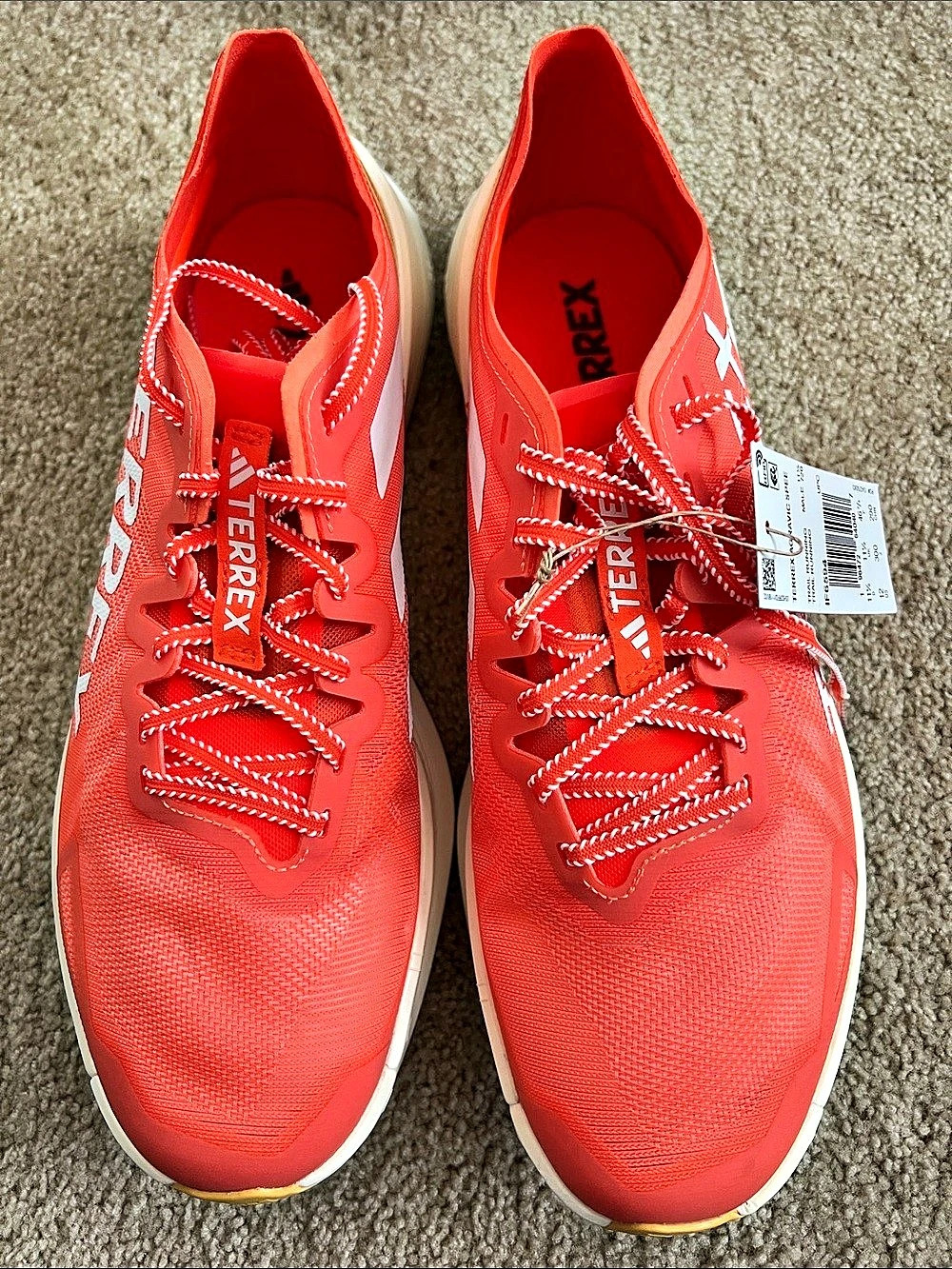 adidas Terrex Agravic Speed Trail Running Shoes Red & Yellow US 12